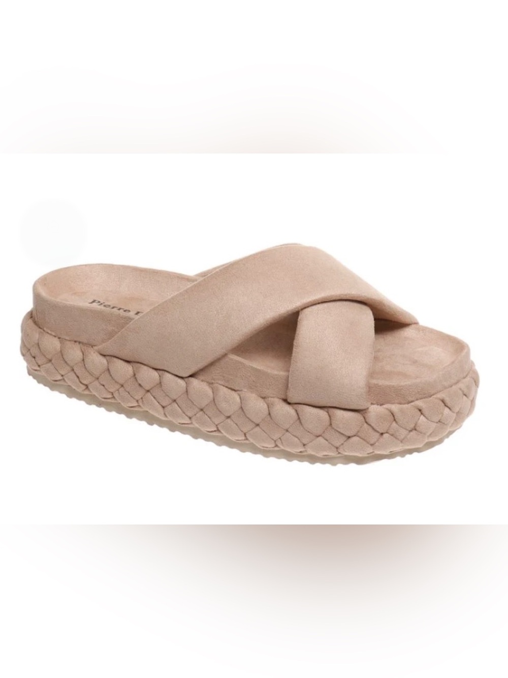 Pierre Dumas Mali-1 Platform Sandals Nude Suede